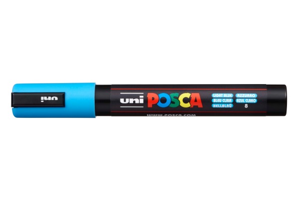 UNI-BALL Posca Marker 1,8-2,5mm PC-5M L.BLUE hellblau,...