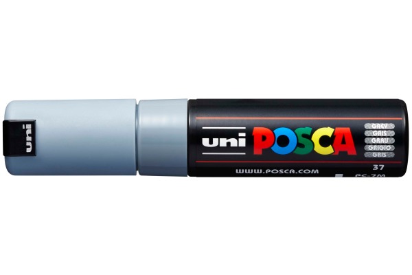 UNI-BALL Posca Marker 4.5-5.5mm PC-7M grau, Rundspitze