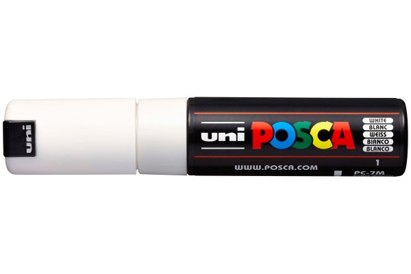 UNI-BALL Posca Marker 4.5-5.5mm PC-7M weiss, Rundspitze