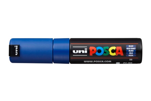 UNI-BALL Posca Marker 8mm PC-8K BLUE blau, Keilspitze