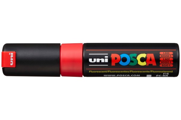 UNI-BALL Posca Marker 8mm PC-8K fluo rot, Keilspitze
