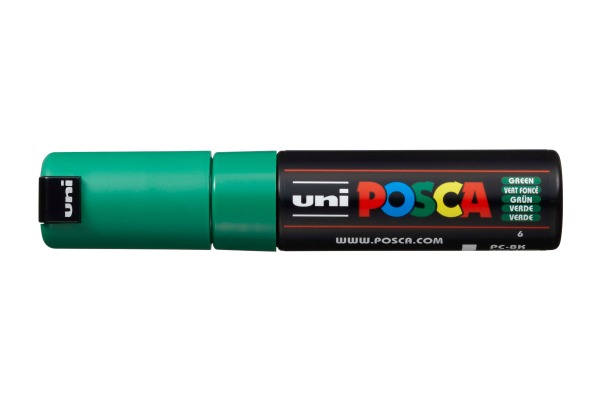 UNI-BALL Posca Marker 8mm PC-8K grün, Keilspitze