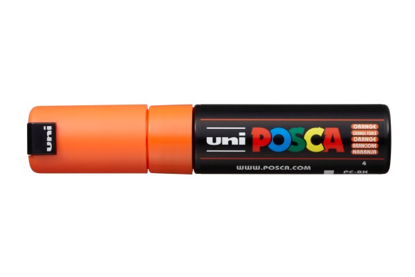 UNI-BALL Posca Marker 8mm PC-8K orange, Keilspitze