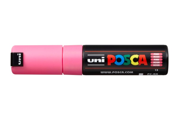 UNI-BALL Posca Marker 8mm PC-8K rosa, Keilspitze