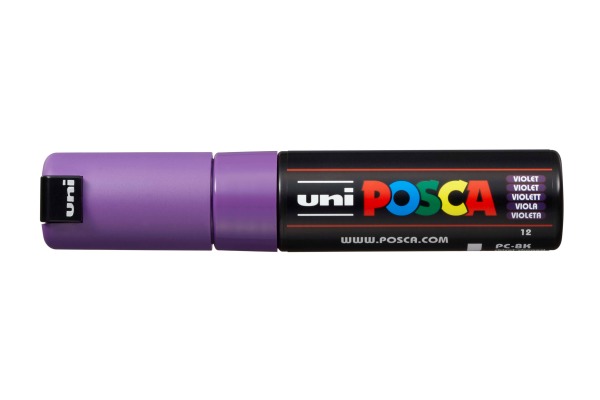 UNI-BALL Posca Marker 8mm PC-8K violett, Keilspitze