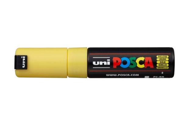 UNI-BALL Posca Marker 8mm PC-8K gelb, Keilspitze