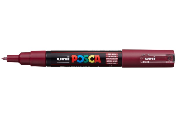 UNI-BALL Posca Marker 7mm PC1M RED WIN bordeaux