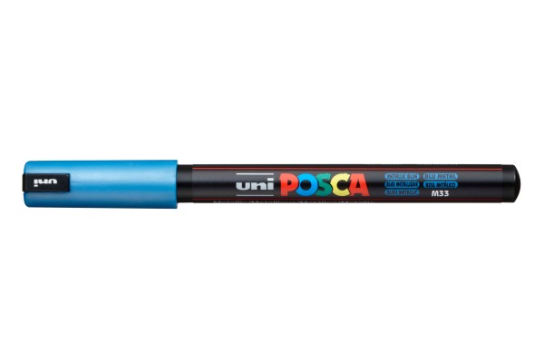 UNI-BALL Posca Fineliner 0,7mm PC1MR Metallic blau