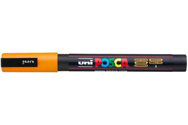 UNI-BALL Posca Marker 0,9-1,3mm PC-3M sonnengelb, Rundspitze