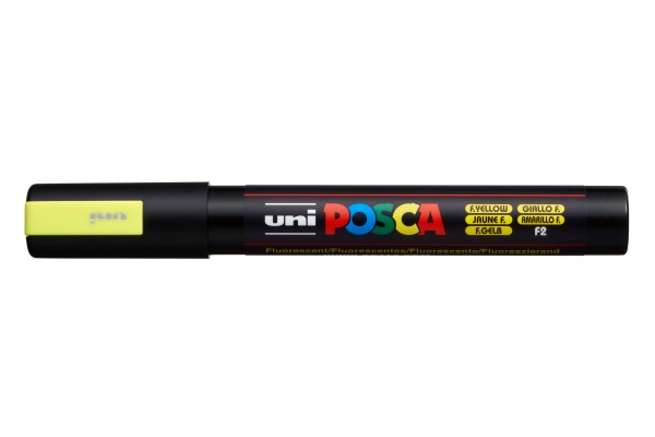 UNI-BALL Posca Marker 1,8-2,5mm PC-5M fluo gelb, Rundspitze