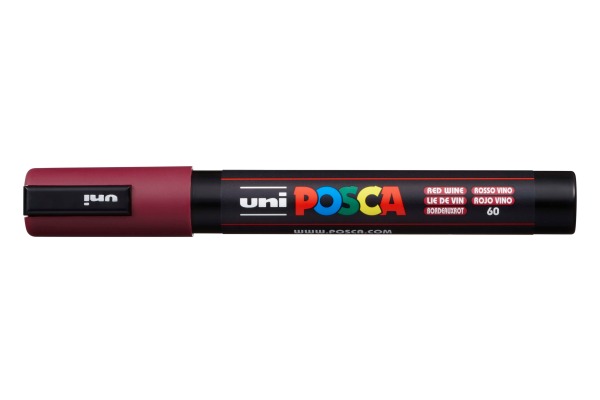 UNI-BALL Posca Marker 1,8-2,5mm PC-5M bordeaux, Rundspitze