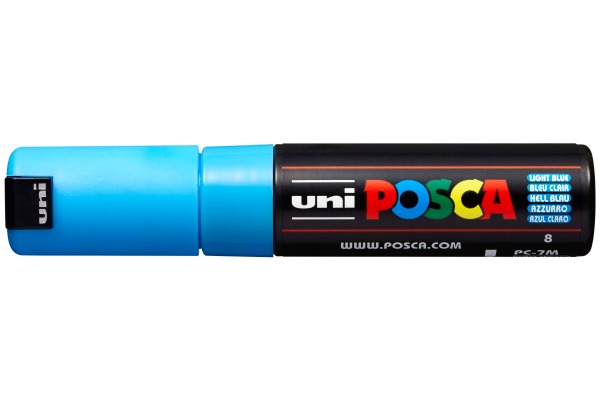 UNI-BALL Posca Marker 4.5-5.5mm PC7M hellblau, Rundspitze