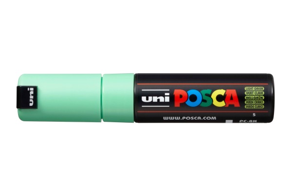 UNI-BALL Posca Marker 8mm PC-8K hellgrün, Keilspitze