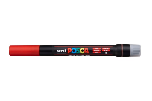 UNI-BALL Posca Pinsel-Marker 1-10mm PCF-350 rot