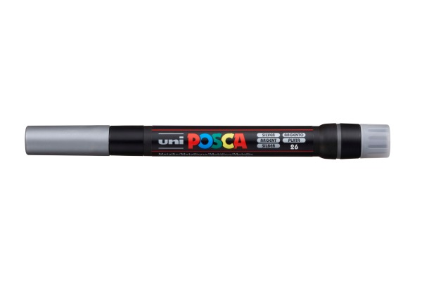 UNI-BALL Posca Pinsel-Marker 1-10mm PCF-350 silber