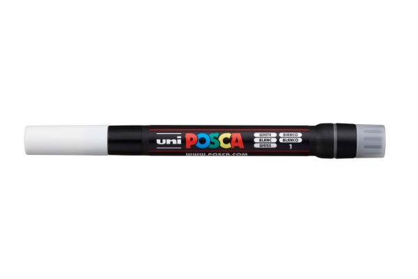 UNI-BALL Posca Pinsel-Marker 1-10mm PCF-350 weiss