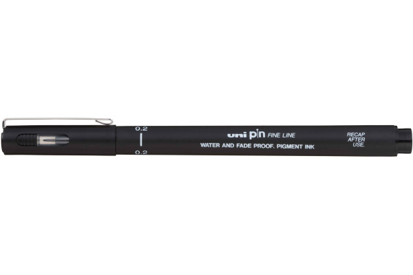 UNI-BALL Fineliner Pin 0,2mm PIN02200(S)B schwarz