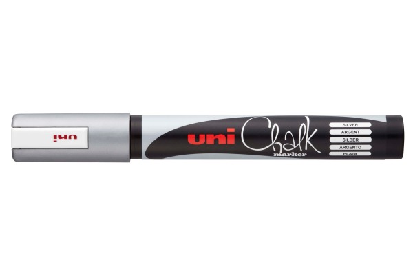 UNI-BALL Chalk Marker 1.8-2.5mm PWE-5M silber, Rundspitze