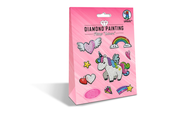 URSUS Diamond Sticker Unicorn 43500001 10x15cm 2 Bogen