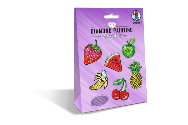 URSUS Diamond Sticker Fruit 43500004 10x15cm 2 Bogen