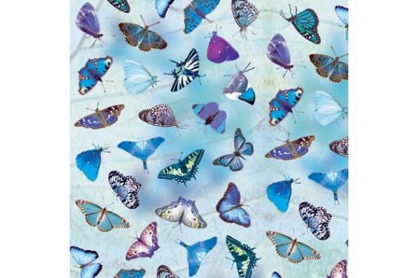 URSUS Scrapbook transp. 70010020 Schmetterlinge, blau 5 Stück