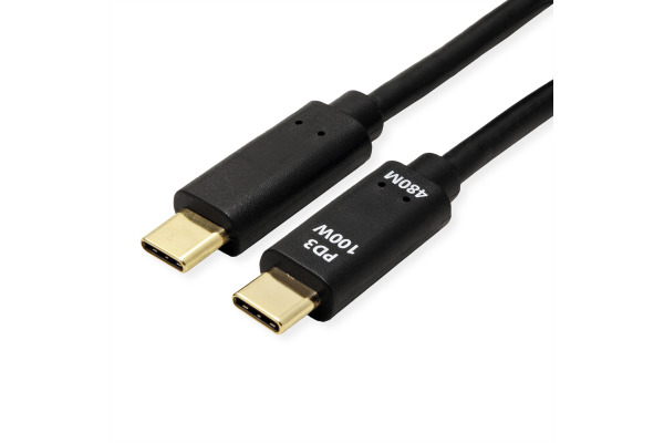 VALUE USB-C-C, Lade & Datenkabel 11.99.831 Black, ST/ST, PD3.0/100W 3m