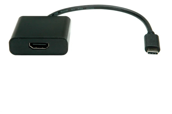 VALUE USB-C 3.1 - HDMI Adapter 12.99.321 Black, ST/BU, 2160p, 10cm
