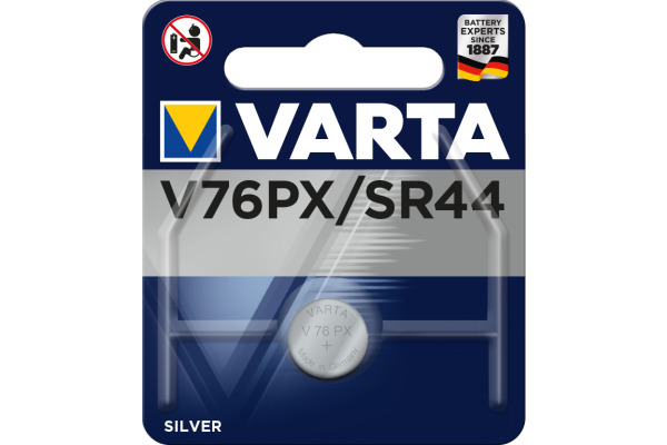 VARTA Knopfzelle 407510140 V76PX/SR44, 1 Stück