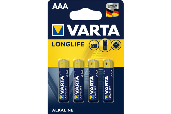 VARTA Batterie 410310141 Longlife, AAA/LR03, 4 Stück