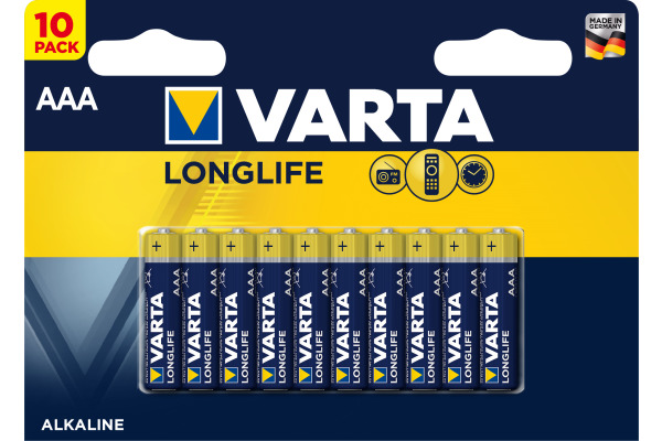 VARTA Batterie 410310146 Longlife, AAA/LR03, 10 Stück