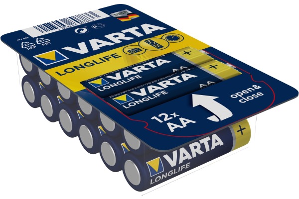 VARTA Longlife 410330111 AA/LR06, 12 Stück