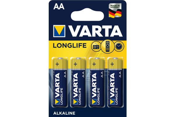 VARTA Batterie 410610141 Longlife, AA/LR06, 4 Stück
