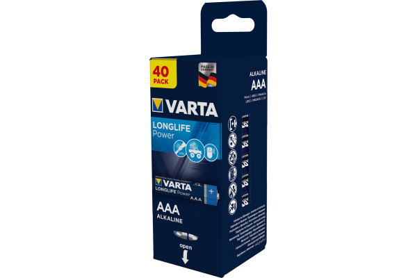 VARTA Batterie Longlife Power 490312119 LR03/AAA 40er-Blister