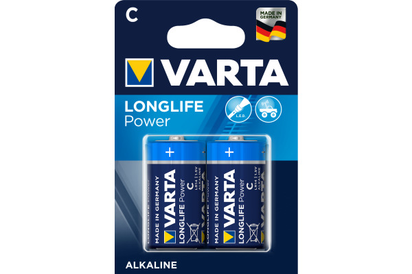 VARTA Batterie Longlife Power 491412141 C/LR14, 2 Stück