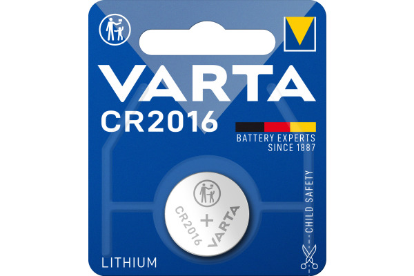 VARTA Knopfzelle Lith. CR2016,3V 601610140 90 mAh 1 Stück