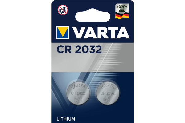 VARTA Knopfzelle 603210140 CR2032, 2 Stück