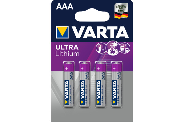 VARTA Lithium 610330140 AAA/LR03, 4 Stück