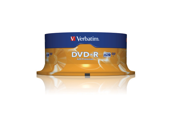 VERBATIM DVD-R Spindle 4.7GB 43522 1-16x 25 Pcs