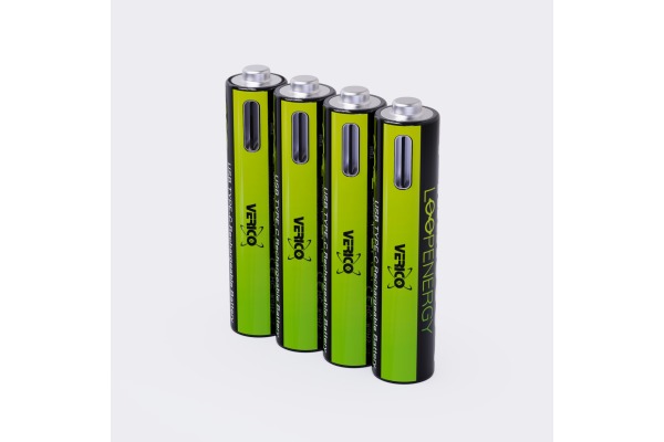 VERICO LoopEnergy Akku USB-C 1UDBT-A3W AAA/LR03 (600mAh) 4 Stück