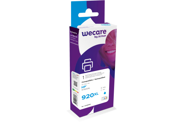 WECARE Tinte 920XL rebuilt cyan CD972AE zu HP OfficeJet 6500 12ml