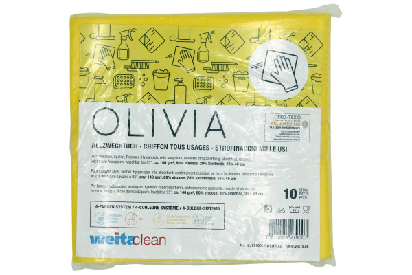 WEITA Allzwecktücher Olivia 38x40cm 279001 gelb 10 Stück