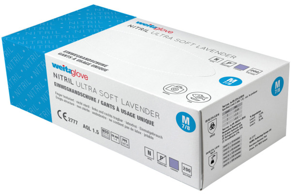 WEITA Einweghandschuhe Nitri Gr. M 836054 Ultra Soft Lavendel 200 Stück