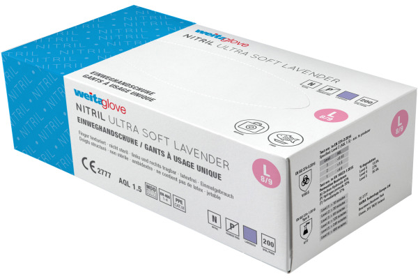WEITA Einweghandschuhe Nitri Gr. L 836104 Ultra Soft Lavendel 200 Stück