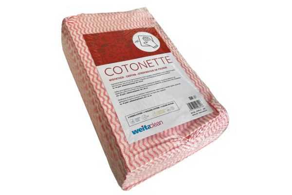 WEITACLEA Allzwecktuch Cotonette 38x60cm 238511 rot 50 Stück