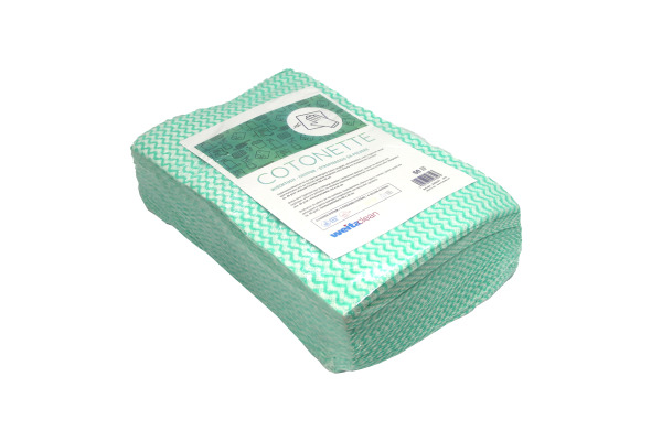 WEITACLEA Allzwecktuch Cotonette 38x60cm 238531 grün 50 Stück