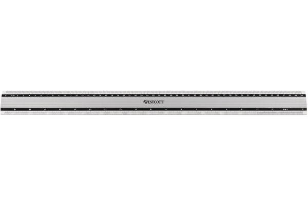 WESTCOTT Aluminium Lineal 50cm E-1019300 cm/inch Scala