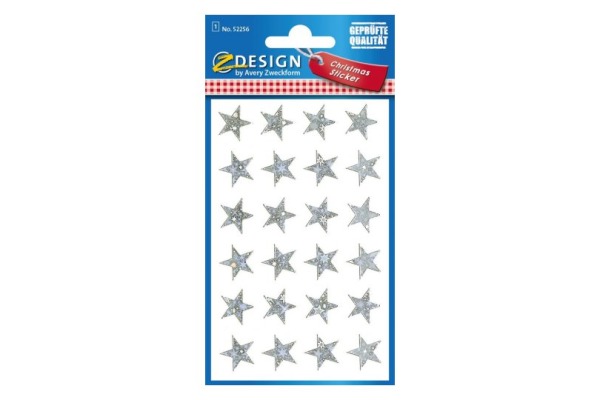 Z-DESIGN Sticker Sterne 52256 silber Weihnachten