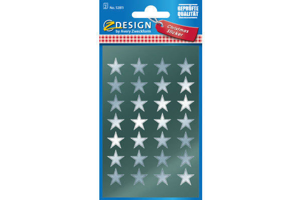 Z-DESIGN Sticker Sterne 52811 silber