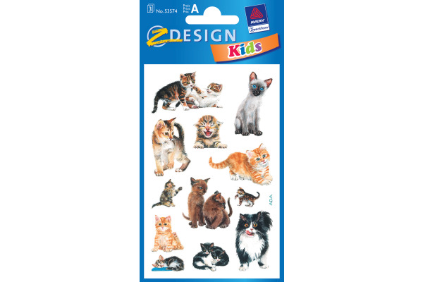 Z-DESIGN Sticker Kids 53574 Katzen 3 Stück