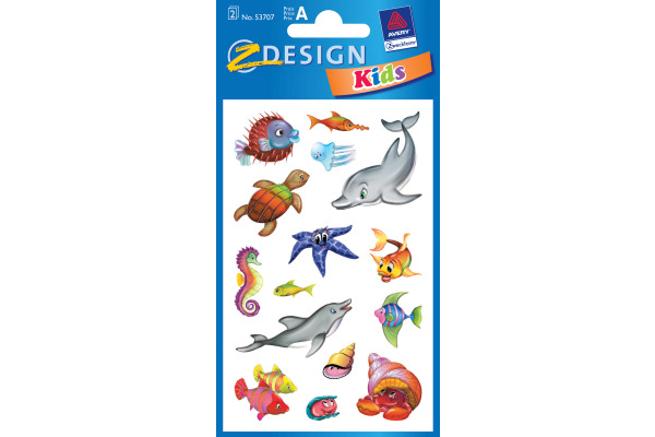 Z-DESIGN Sticker Kids 53707 Meerestiere 2 St&amp;uuml;ck